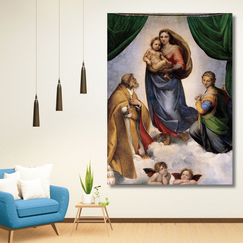 Sistine Madonna by Raphael Famous Artwork Reproduction Renaissance ...