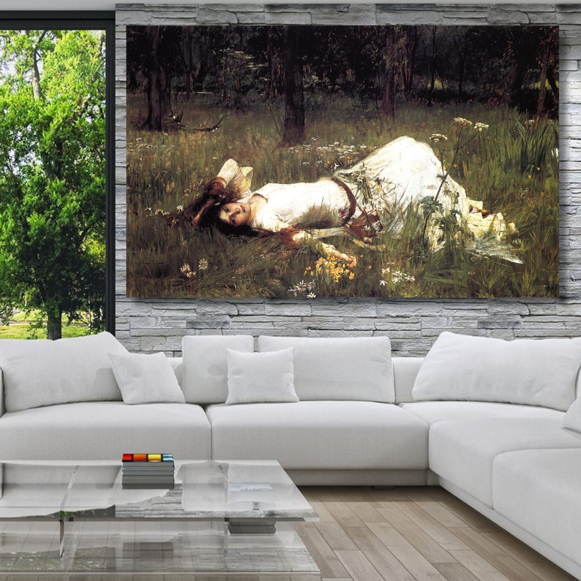 Ophélie de John William Waterhouse - Reproduction tableau