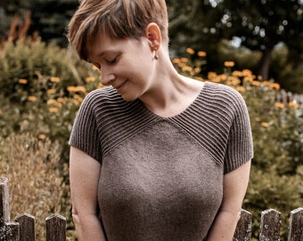 Shirt No. 01 Knitting Pattern Women's Top for Adults Summer Design Download PDF Pattern