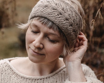 fire headband knitting pattern for women and children's headband design download PDF Lace Pattern