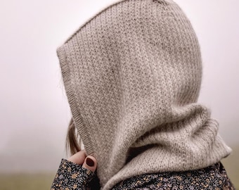 Tysta Hood Knitting Pattern Hooded Hoodie Women's PDF German ENGLISH