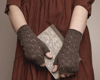 Blóma Gloves knitting pattern knitted mittens hand warmers cuffs PDF German ENGLISH