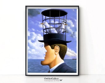 Rene Magritte Print, Exhibition Poster, Vintage Museum Poster,Home Wall Decor, Gallery Wall Art,