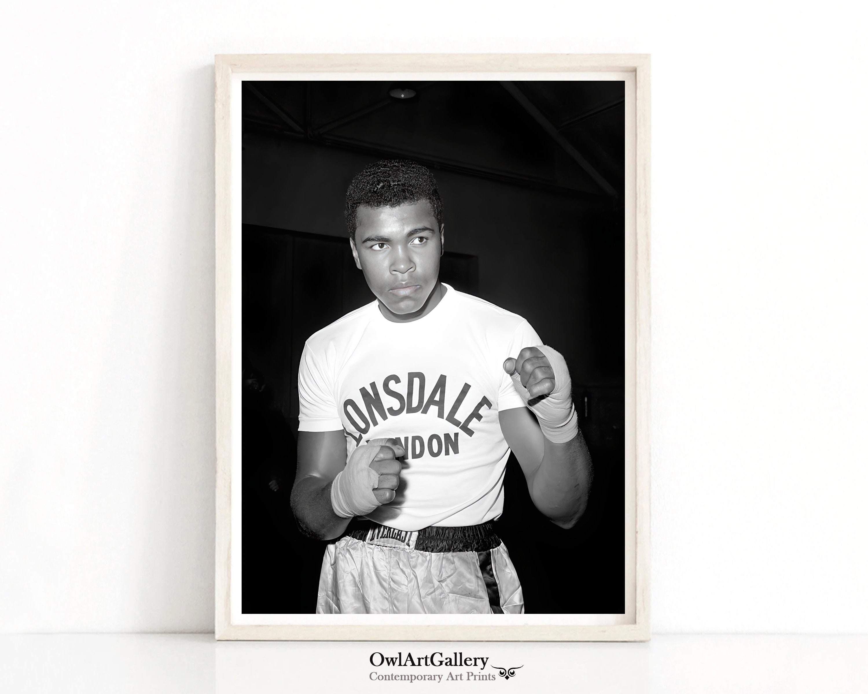 Muhammad Ali Print, Muhammad Ali Black and White Wall Art, Vintage Print, Photography Prints ...