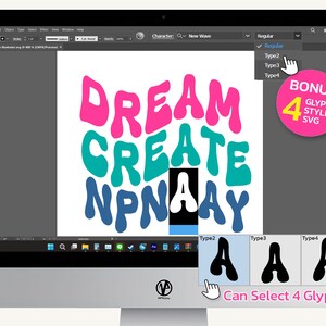 Bonus 4 Glyphs 4 Style 4 Svg Ttf and Otf