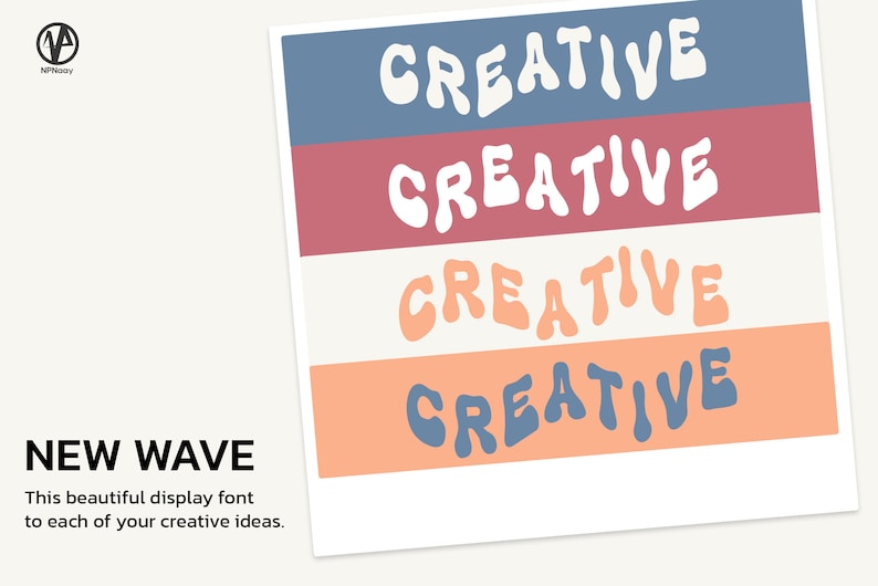 Postcards beautifully designed with new wave fonts.