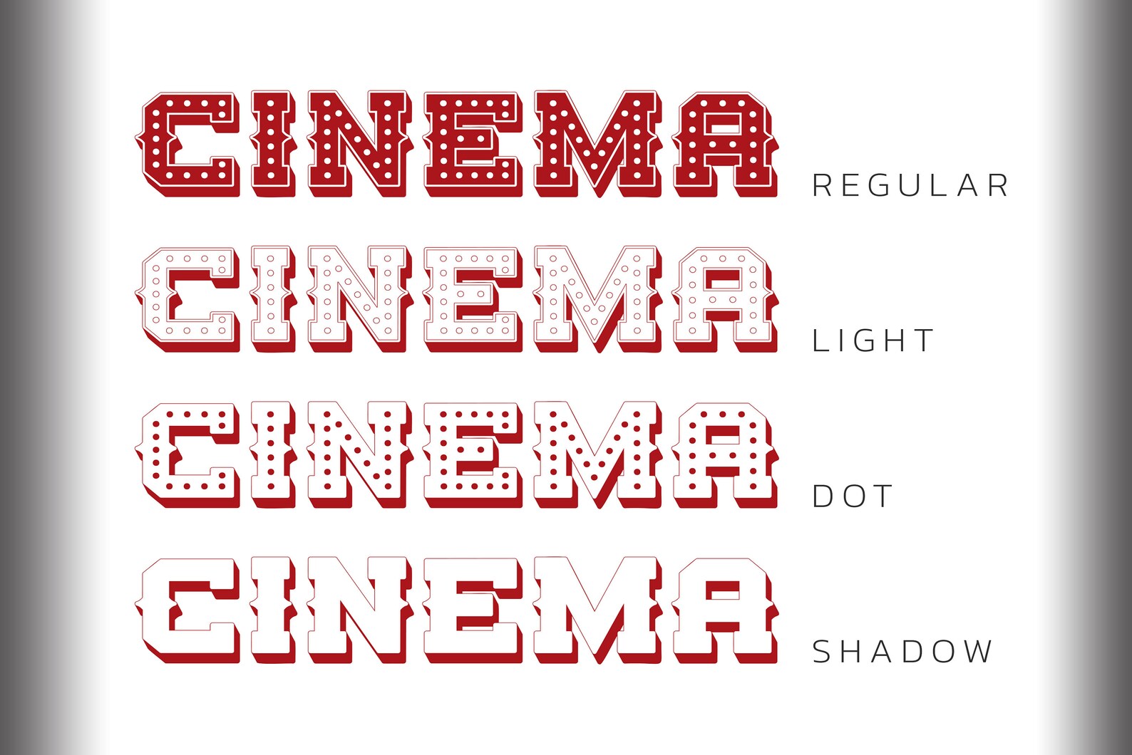 Retro Cinema Font, OTF & PNG, Installable Typeface - Etsy
