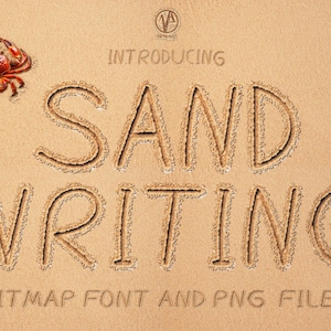 Sand Writing-lettertype, installeerbaar lettertype: OTF- en png-bestand: typ rechtstreeks in al je favoriete ontwerpprogramma's