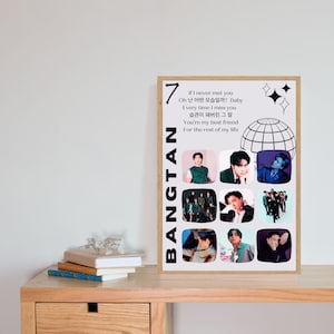 BTS Inspired For Youth Lyrics One Piece Poster Digital/ Printable Wall Decor Art BTS Members Aesthetic Poster
