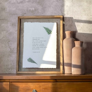 Custom typewriter style print on handmade cotton paper custom poem personalized quote custom inspirational quote poem song vows, Valentine&#39;s