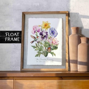 Birth Flower Bouquet Personalized Gift Custom Printable Gift Personalized Garden Print Mothers Day Gift for Grandma Birth Month Flower Art