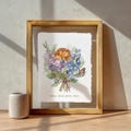 Birth Flower Family Bouquet Custom Print Personalized Gift Mother's Day Birth Month Grandmother gift Floral Family portrait Grandma's Garden