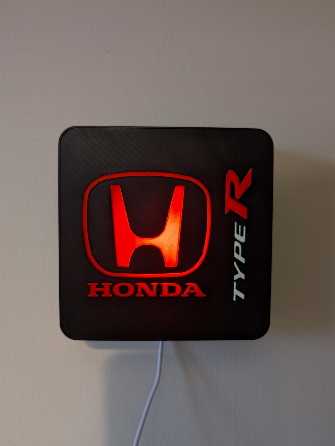 Type R Led Bulb HONDA Type R Themed LED Lightbox - USB Powered (civic, Integra, Accord ...