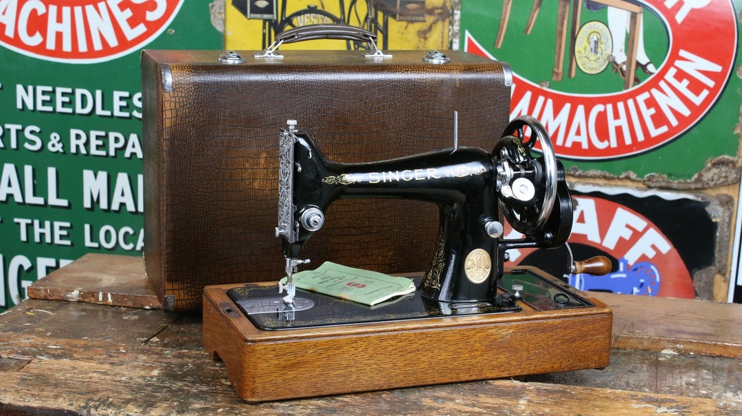 1937 Vintage Singer 99k Mk1 Hand Crank Sewing Machine Extras Etsy