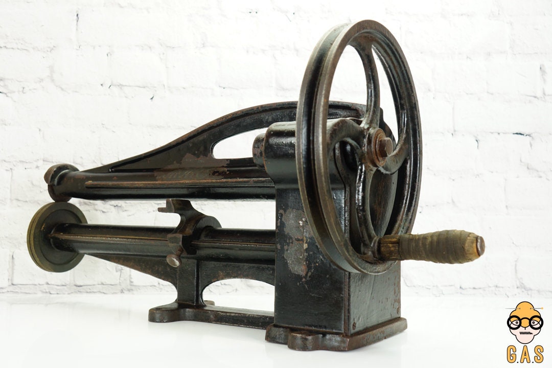 Antique Leather Splitter Cutter Hand Crank Cobblers Machine Etsy