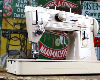 German Singer 401G Slant 'O' Matic Heavy Duty Multi Stitch Sewing Machine