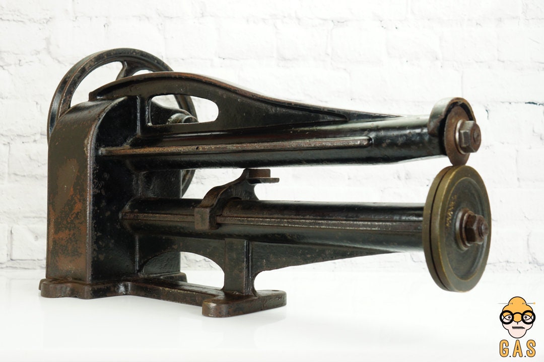 Antique Leather Splitter Cutter Hand Crank Cobblers Machine Etsy