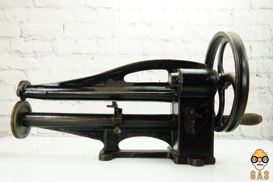 Antique Leather Splitter Cutter Hand Crank Cobblers Machine Etsy