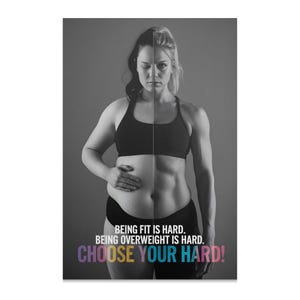 Motivational Fitness Poster Choose Your Hard Inspirational Gym Decor Workout Wall Art Fitness Enthusiast Inspiration Prints
