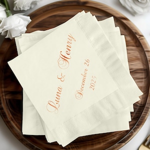 Fancy Custom Wedding Napkins, Personalized Wedding Napkins, Elegant Wedding Napkins, Custom Wedding Napkin Decor, Reception Napkins
