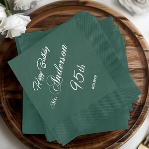 Tovaglioli di compleanno personalizzati, tovaglioli di compleanno personalizzati, tovaglioli per le tappe importanti della tua vita, tovaglioli eleganti per feste di compleanno, tovaglioli stampati personalizzati