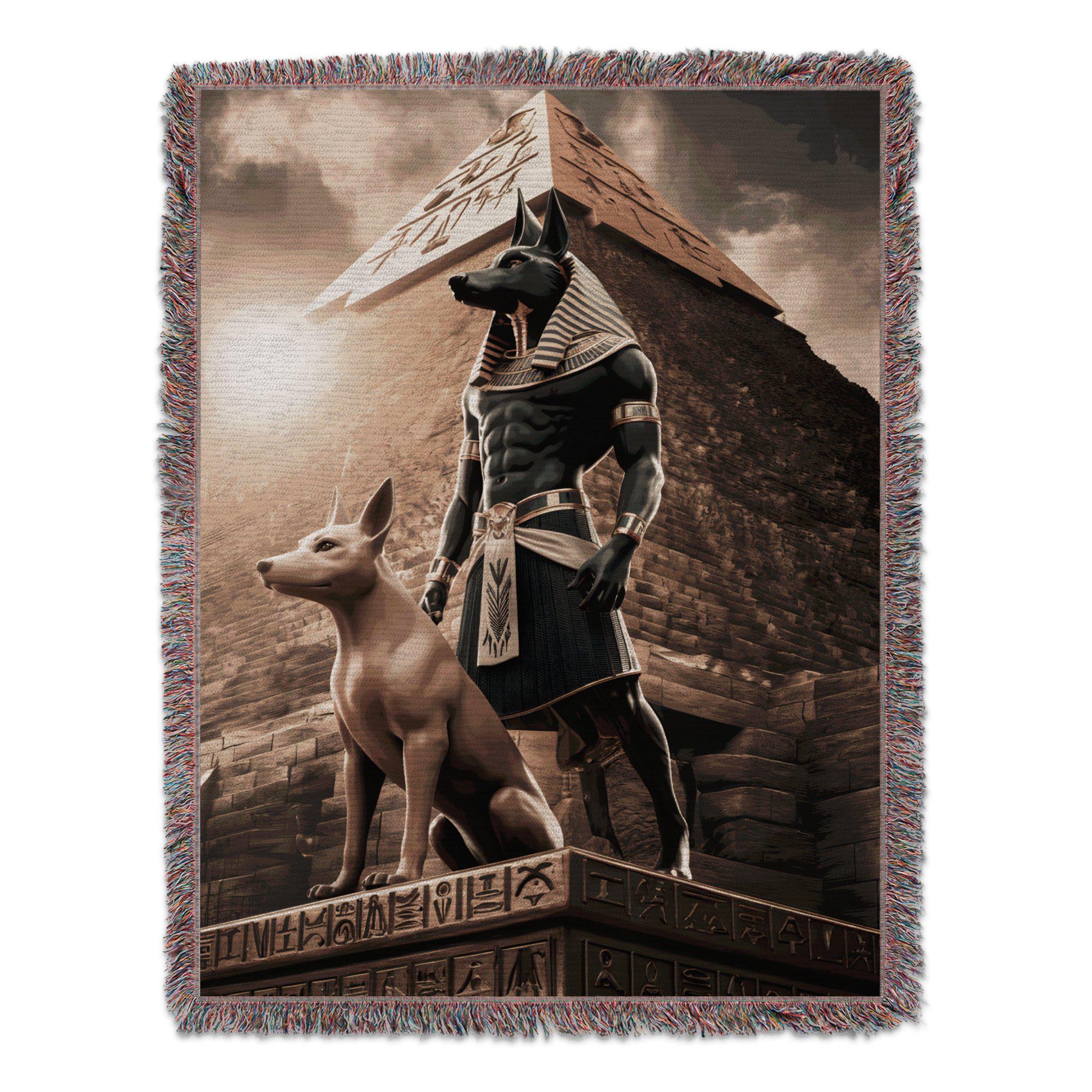 ★激安★ANUBIS PACK PALDESIO クチャパック150g 日本製 Anubis Egyptian God Woven Blanket With Pyramid Design, Ancient