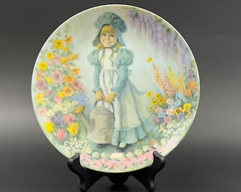 Vintage &quot;Mary Mary&quot; Collector Plate: 1979 Mother Goose Series, Signed