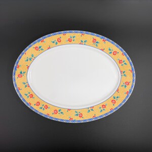 Vista Alegre Portugal Large Platter, Vista Alegre Yellow & Blue Floral Border, Vista Alegre Madeira 14.5-inch Oval Platter, Portugal Platter