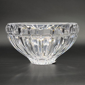 Cut Crystal Bowl with Stand Made in Austria by Mikasa, 7.5-inch Crystal Bowl with Original Box, Crystal Center Piece Bowl, Crystal Bowl Gift