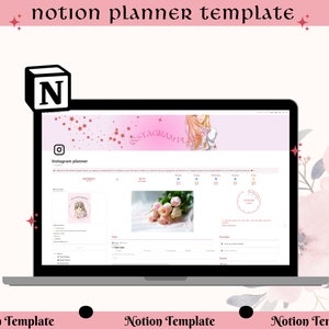 Instagram Planner Notion Template: Social Media Content Calendar (Digital Download)