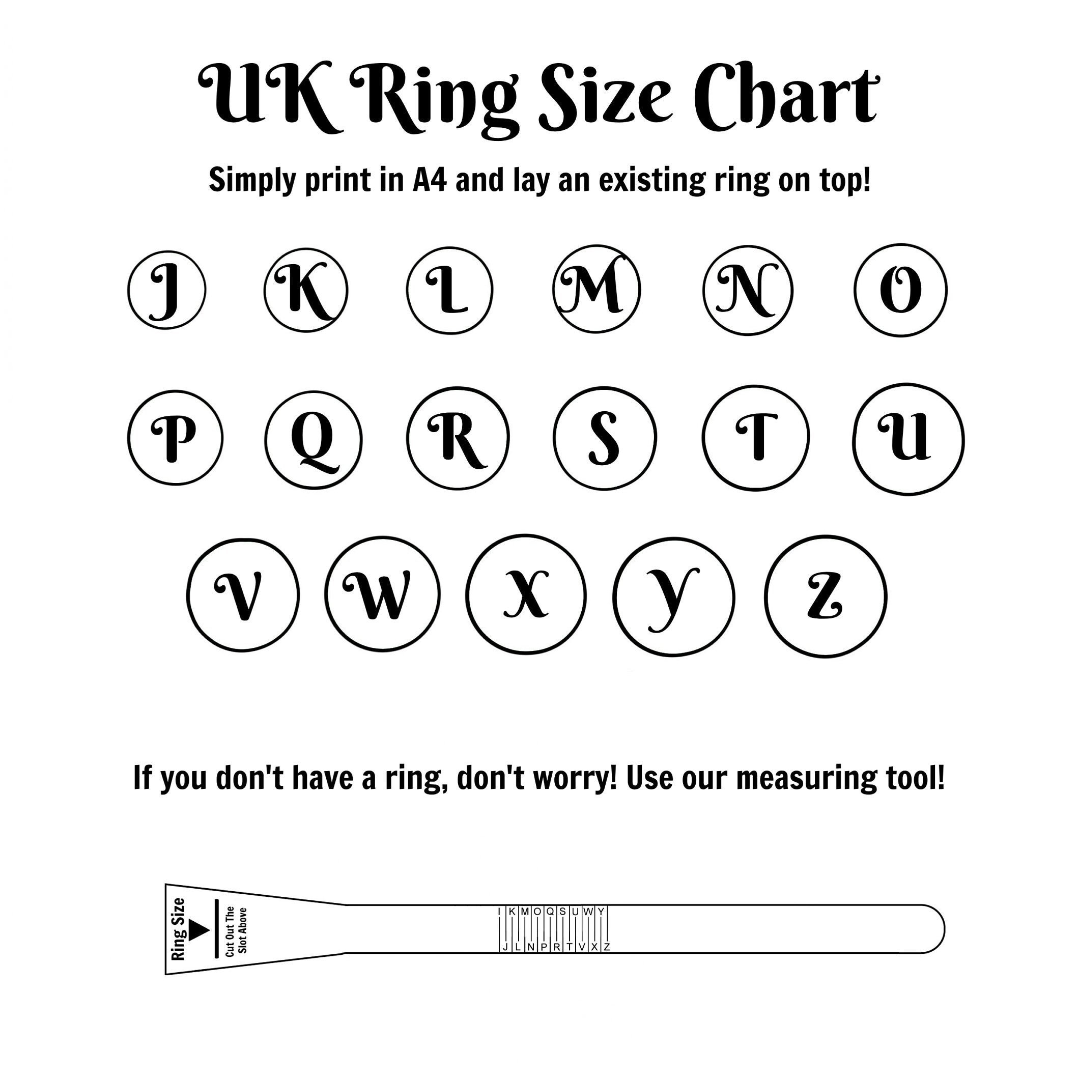 Japanese Ring Size Guide | Customer Service | NIWAKA Online Store