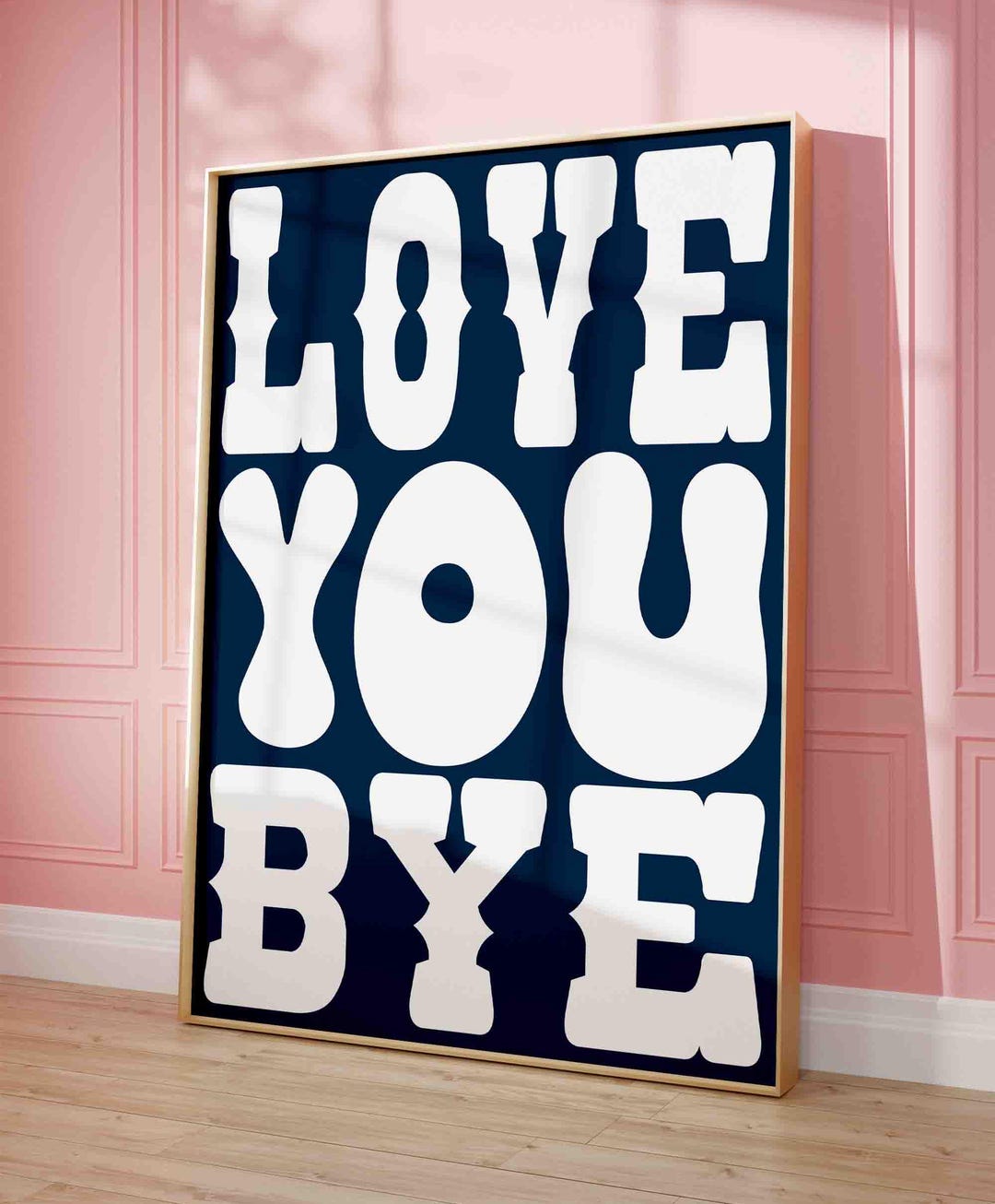 Love You Bye Print, Western Style Wall Art for Eclectic Apartment ...