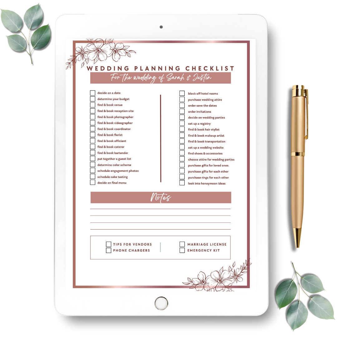 Editable Wedding Checklist Template: the Ultimate Guide to Etsy Editable Wedding Checklist Template: the Ultimate Guide to Etsy