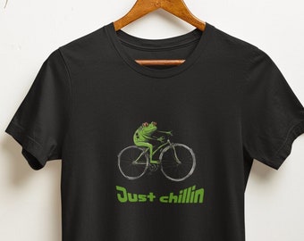 Rana su una maglietta da bicicletta