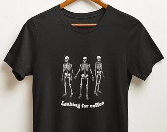 Fun Coffee Skeleton T Shirt