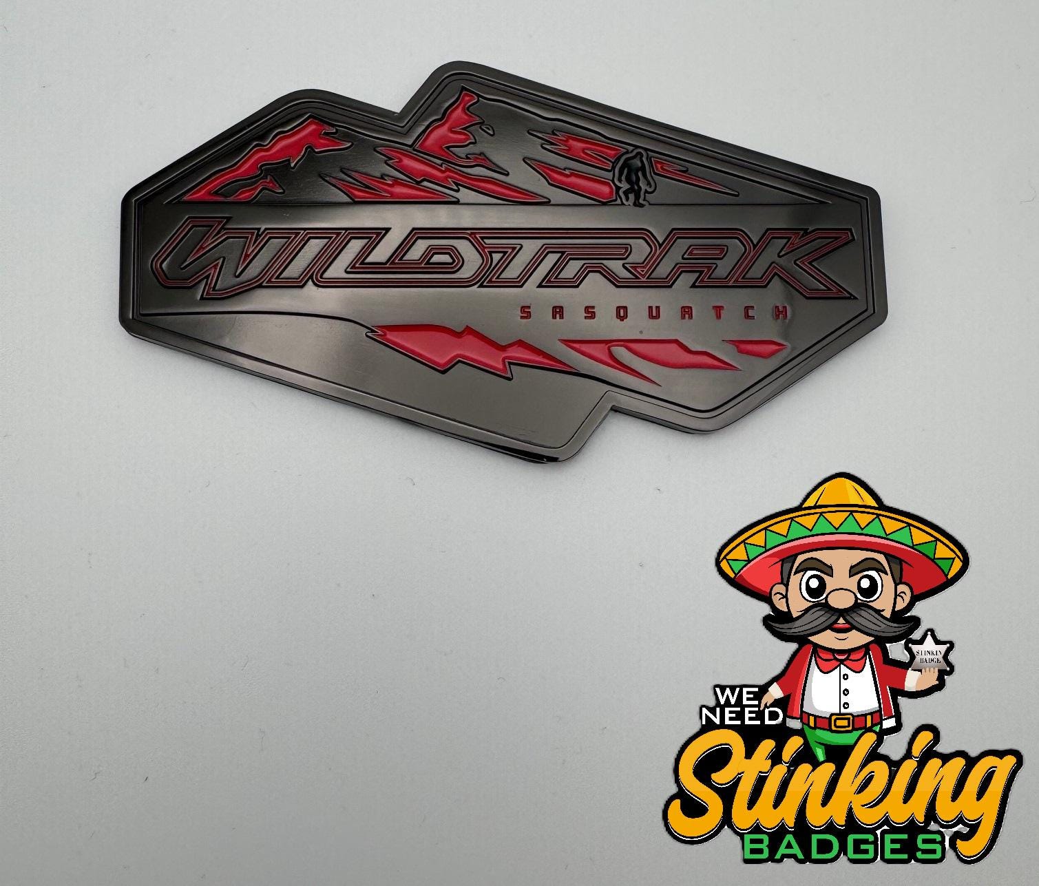Bronco Wildtrak Badges (Black Metal) ) Zinc Alloy, Not Plastic! OEM Size