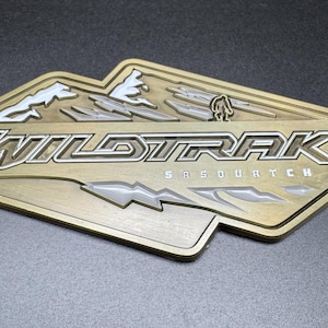 Bronco Wildtrak Badge Bronze Metal with White Enamel / Emblem Zinc Alloy, Not Plastic!