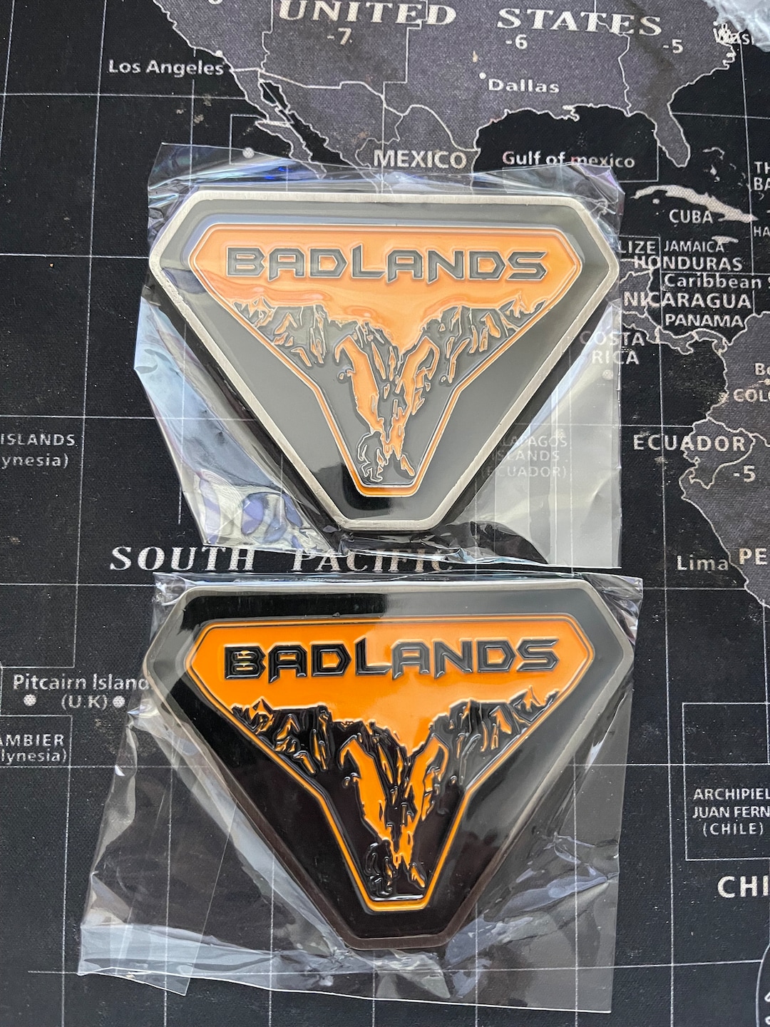 Bronco / Bronco Sport Badlands Badges / Emblems x2 Nickle Metal Not