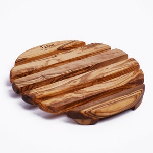 Dessous de Plat en Bois d'Olivier Ø 18 cm