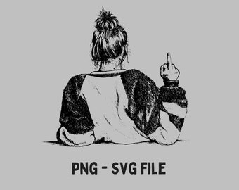 Zabawny plik SVG do druku na koszulkę Środkowy palec Plik Png na koszulkę Środkowy palec Svg plik do koszuli Zabawny projekt