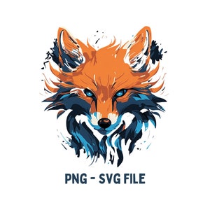 Fox Svg File For Print For T Shirt Fox Png File For Print For T-Shirt Fox For Print Design Shirt Animal