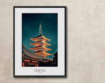 Plakat Tokio do druku Tokio do druku Sztuka ścienna Tokio Drukuj do dekoracji ścian pokoju Tokio Cyfrowy druk