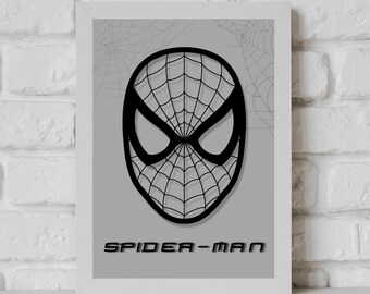 Drukowana sztuka ścienna Spiderman, projekt ścienny Spiderman, sztuka Spiderman, wydruk superbohatera, sztuka ścienna Marvel, drukowany Marvel, pobieranie cyfrowe