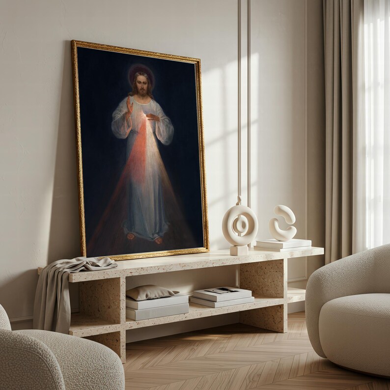 Divine Mercy Jesus Vilnius – Digital Download File 300 DPI, 100x53.4 cm image 6