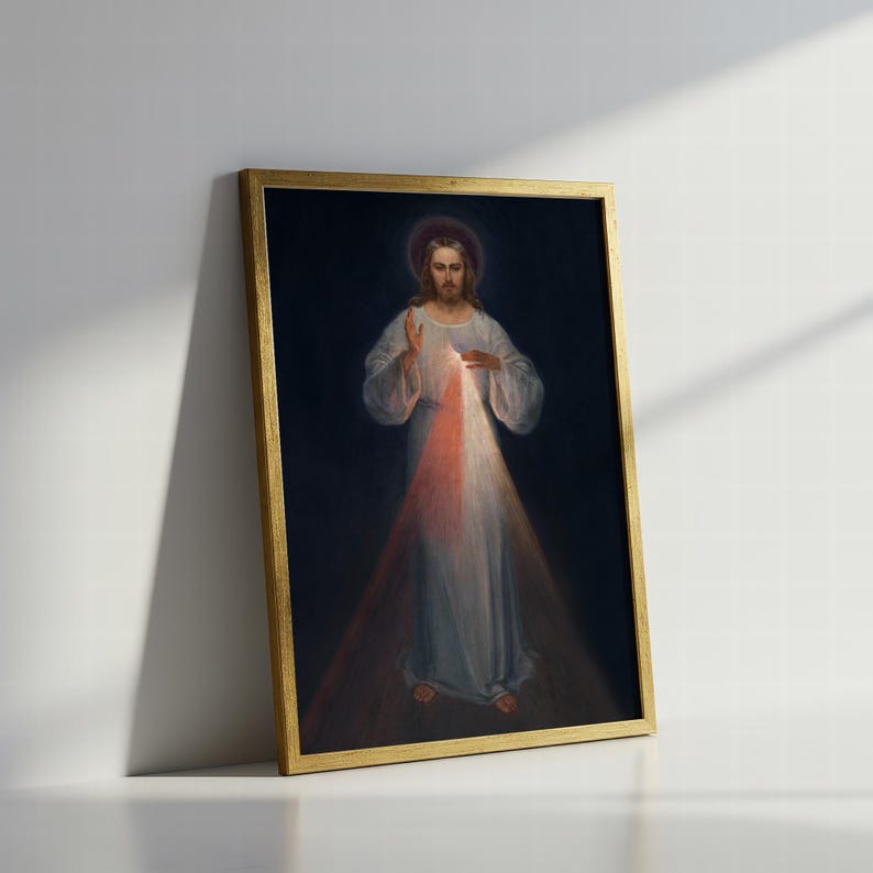 Divine Mercy Jesus Vilnius – Digital Download File 300 DPI, 100x53.4 cm image 2