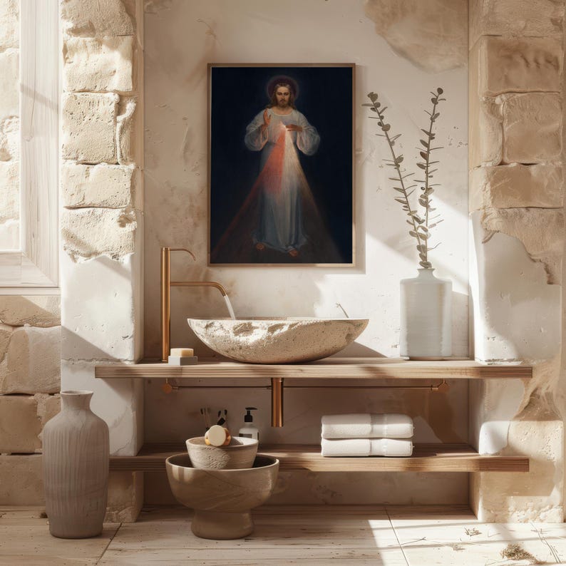 Divine Mercy Jesus Vilnius – Digital Download File 300 DPI, 100x53.4 cm image 9