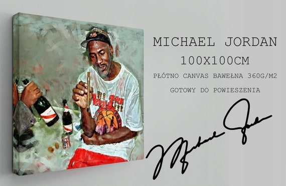 Michael Jordan – Iconic Portrait on Premium Canvas 360g, Ready to Hang, 100x100 cm