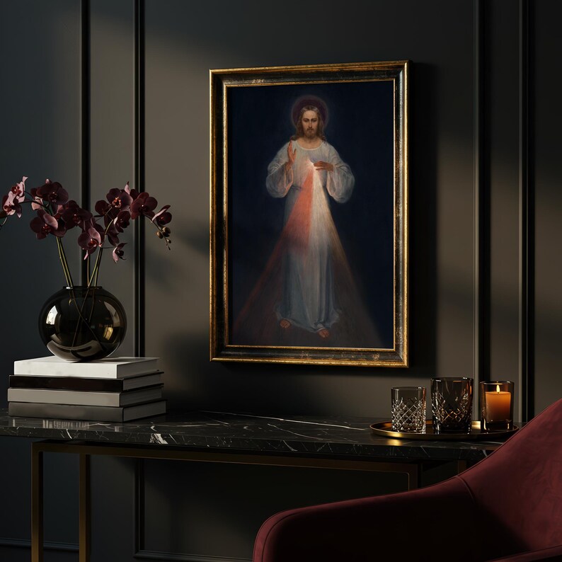 Divine Mercy Jesus Vilnius – Digital Download File 300 DPI, 100x53.4 cm image 5