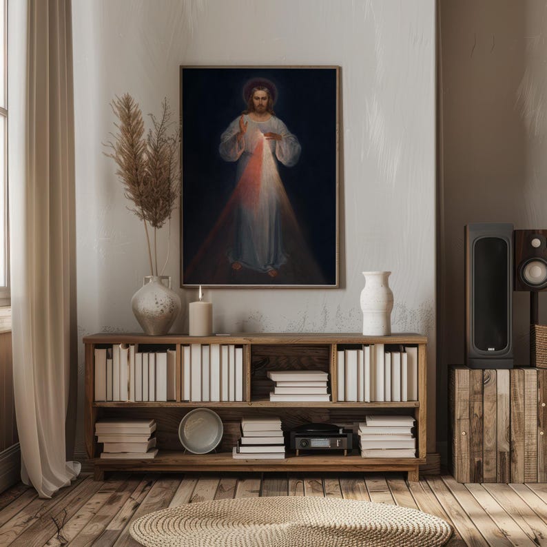 Divine Mercy Jesus Vilnius – Digital Download File 300 DPI, 100x53.4 cm image 7