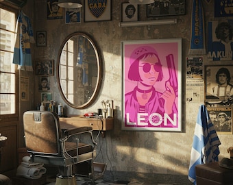 Mathilda Leon The Professional Poster Natalie Portman Pop Art Print Digital Download Wall Art Cult Movie Fan Gift Limited Edition Artwork
